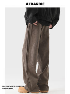 Warm And Stylish Corduroy Pants for Men Fleece Lined Loose Casual Trousers American Retro Style Versatile Comfortable Fit