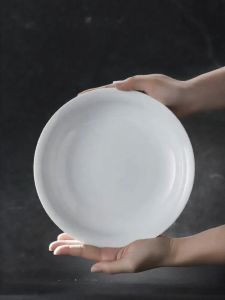 JINGDEZHEN | Đĩa Gốm Trắng Sạch Dùng Tại Nhà Chịu Nhiệt Cao