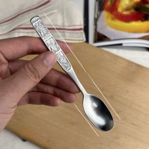 Thìa Ăn Trái Cây Bằng Thép Không Gỉ Viking Legend Nổi Họa Tiết Thần Thoại Thìa Cà Phê Thìa Dessert Cỡ Nhỏ Cho Tiệc Tùng