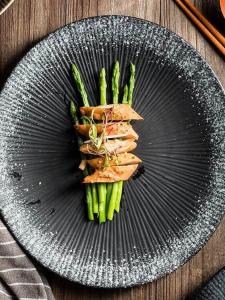 HUIYANGXU | Black Ceramic Multi-purpose Dinner Plate