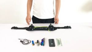 Running Belt Waist Bag Hydration Belt for Man Woman Marathon Water Bottle Holder Outdoor Sport Fitness Belt Waist Pack for Running Camping Hiking Sports Bag