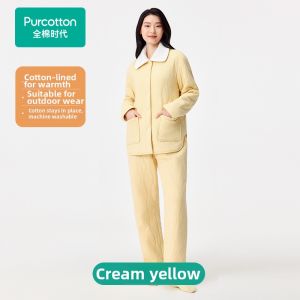 Purcotton | Thickened Flannel Sleepwear Set