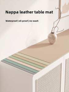 Leather TV Cabinet Mat Sideboard Cabinet Waterproof Oil-Proof Dustproof Rectangular Shoe Cabinet Table Tops Desktop Protection Mat