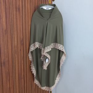 Hijab Instan Renda Polos Jersy Premium/Bergo Pet Harian Alexa Renda Mewah Instan/Jilbab