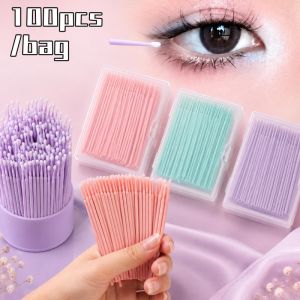 300PCS Multi‑Color Disposable Cotton Soft Swab Eyelash Extension Microbrush Makeup Cleaning Tool