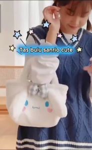 TOKOMUMER TAS BULU KARAKTER Shoulder Tote Bag Tas Boneka Bulu Halus T007