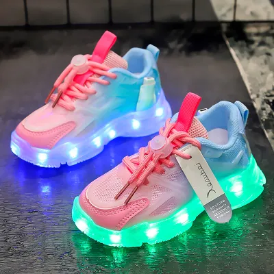 KUOBURENSHENG | Rotating Buckle Flash Light Two Wheeled Retractable Boys Roller Skates