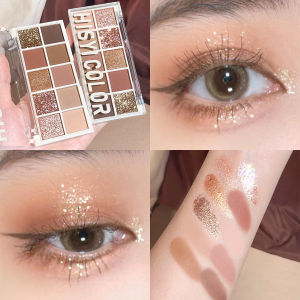Dried Rose Eye Shadow Plate 2024 New Arrival Daily Light Makeup Bright Crystal Pearl Flash Matte Orange Brown Earth Color Series