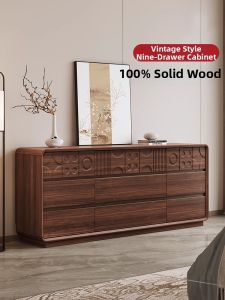 FANLUOWEI | Solid Wood Multi-Drawer Dresser Storage Cabinet