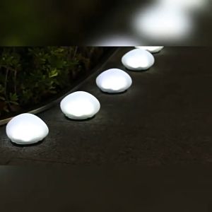 โคมไฟโซล่าเซลล์ ทรงหินกรวด ไฟแต่งสวน ทรงหินกรวด ไฟแต่งสวนโซล่าเซล เปิด-ปิดอัตโนมัติ วัสดุกระจกยิงทราย