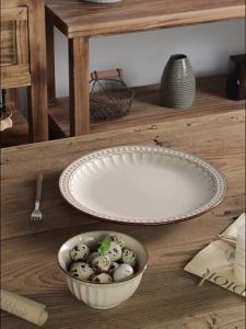 Vintage Embossed Underglaze Porcelain Tableware Set