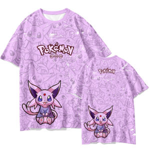 Bandai | Summer 2026 Pokemon Reibu "Retro Full Print" Casual Theme 3D Printed Breathable Quick-drying T-shirt for Adults and Children