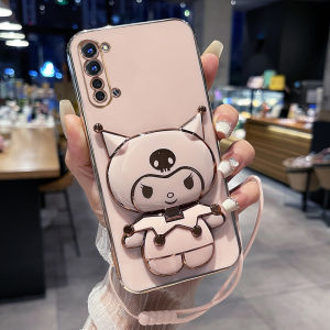 Oppo Reno3 pro Silicone Case Full Cover Anti-Fall Soft Shell with Mirror Female Version Cute Design 5G Compatible Protective Cover