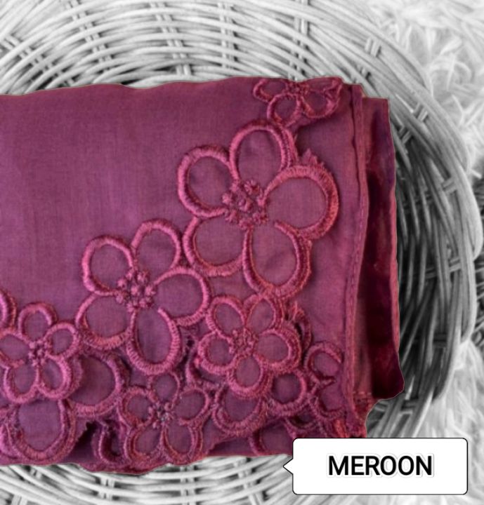 Bawal Sulam Bunga Cotton | Lazada