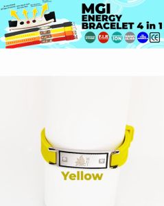 MGI Energy Bracelet 4-in-1 Wellness Wristband | Negative Ion FIR  Germanium  Tourmaline | Anti-Fatigue