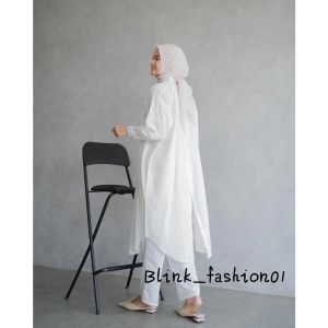 Nelka tunik - kemeja tunik wanita terbaru katun linen premium Standar-Jumbo simpel dan elegan best quality - bisa COD