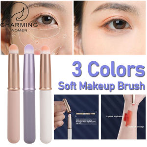 Charming Women: Portable Round Head Makeup Brush & Compact Makeup Tool