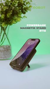 ROBOT Powerbank Magnetic Magsafe Kuat 10N PD 20W Fast Charging 10000 mAh RT15 Original - Garansi 1 Tahun