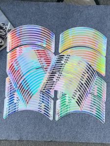17" Car Styling Strips Rainbow Rim Tape Motocross Bike Motorcycle Wheel Stickers for Kawasaki Honda Yamaha Suzuki KTM Ducati