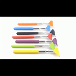 [SG SELLER]Adjustable Colorful Stainless steel Back Scratcher Back Massage Telescopic Anti Itch Claw Massager Back Massage For Elders Tickle Massage Stick