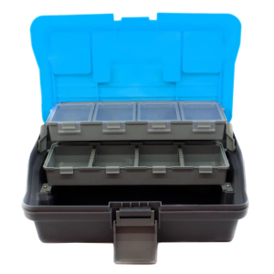 3-Layer Folding Fishing Tackle Box Multipurpose Fishing Storage Box with Handle Fish Hook Lure Box for Fishing Tackle Storage