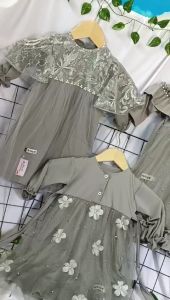 Gamis Anak Aisy Set Hijab Aisy ABU SERIES Usia 0-12 tahun