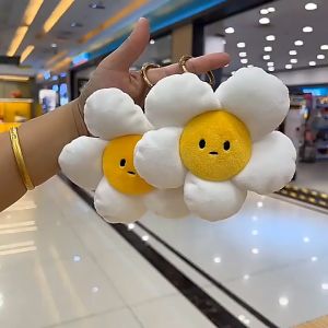 JIVIVIL กระเป๋านักเรียน ดอกทานตะวัน พวงกุญแจ เครื่องประดับแขวนไข่เจียว ตูน เป้สะพาย หลัง ถุง