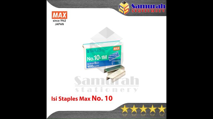 Isi Staples Max No. 10 Ori / Refill Stapler no 10 / isi Stepler Hekter Kecil Asli Jepang