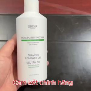 Gel Tắm Gội Chính Hãng L’orsia Pore Purifying 3HA Sữa tắm 2 trong 1 sạch da giảm nhờn. 400ML