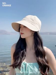 Wide Brim Polyester Quick Dry Korean Style Ladies Women Bucket Baseball Beach Sun UV Light Block Cap Hat 遮阳帽