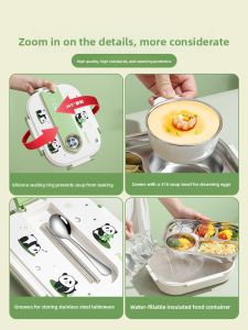 YOULUNMEI | Stainless Steel Insulated Bento Box Divider Tray