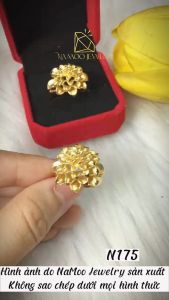 Nhẫn Mặt Bông Hoa N175 Mạ Vàng Lâu Phai Có Điều Chỉnh Độ Rộng