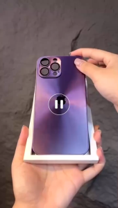 Aurora Case + Lens Guard IPhone 11 12 13 14 15 PRO MAX Hard Soft Fuze Fashion Casing