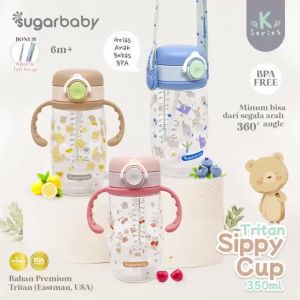 SGR27 SUGAR BABY TRITAN SIPPY CUP K SERIES 350 ML / BOTOL MINUM BAYI BEBAS BPA / REPLACEMENT STRAW TRITAN SIPPY CUP K SERIES 350 / SEDOTAN BOTOL