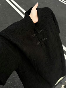 Textured Deconstructed Boxy Henley T-Shirt