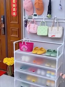 Multifunctional Shoe Rack Organizer SimpleFloor Coat Rackv Dust-proof Shoe Hat Rack4/5/7 Layer