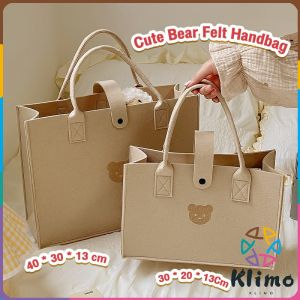 KLIMO Cute Bear Felt Handbag: A Versatile Choice for Mom & Baby