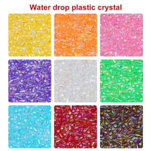 Lot AB Color Water Droplet Shape faceted Beads Spacer Loose Beads 12mm 100pcs For Jewelry Bracelet Makings DIY Handmade curtain