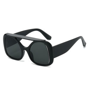 Unique Sunglasses Women Men Double Beam Bold Temple UV400 Sun Shades Suitabel For Travel Causal Eyewear