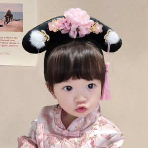 Traditional Chinese Style Girls Hairband Childrens Fashion Palace Lady Headwear Fake Collar Accessories for Kids