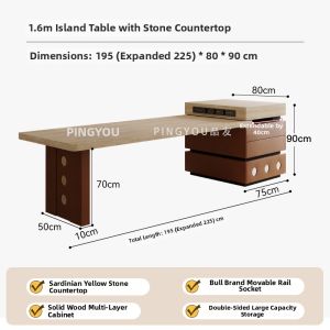PINYOU | Extendable Home Dining Table