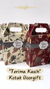 The Craft Decor 100pcs/box Terima Kasih Gift Paper Box With Handle | Goodies Packing Box | Doorgift | Kotak Bahulu