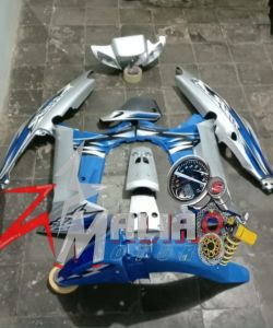 Cover Body halus fullset Fiz R F1z R  Fiz r fulset biru silver  Cover Body full Set Halus YAMAHA F iz R biru milenium