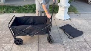 200L Wagon Cart Trolley Outdoor Camping Folding Trolley Heavy Duty Wagon Trolley Portable Beach Shopping Trolley Cart 【Original+24hours delivery】