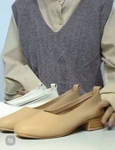 Soft synthetic simple OL style cover low heels shoes