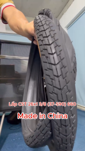 Lốp CST 27x1*3/8. lốp 26x1*3/8 lốp 24x1*3/8C979D-12 chất  lượng cao danh cho xe đạp thông thường mini cào cào. chống trơn trượt