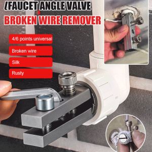 Broken head screw extractor for angle valve and broken wire faucet