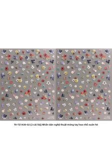 2 Miếng Dán Trang Trí Móng Tay Họa Tiết Hoa Nhỏ Nổi 3D Mùa Xuân Hè Phong Cách Y2K Dùng Cho Đám Cưới Quà Tặng Dễ Dán Chất Liệu PET