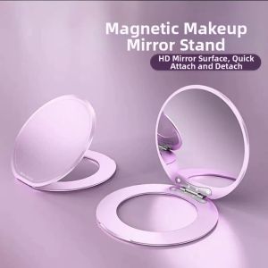 Magnetic Portable Phone Stand with HD Makeup Mirror