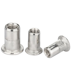 Yi Se Dian Zi | 304 Stainless Steel Pull Rivet Nut Sunk Flat Head Knurled Round Vertical